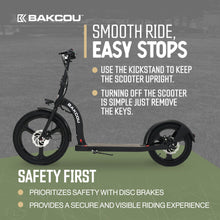Load image into Gallery viewer, Foldable Badger Electric Scooter with Seat - Matte Black - 350W Motor 36V Battery, Large Wheels, Disc Brakes with Lights, Horn &amp; Charger
