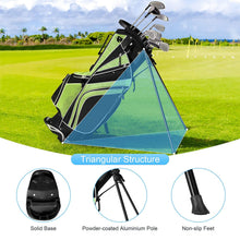Load image into Gallery viewer, Mayjooy Golf Stand Bag, Portable Carry Golf Bag w/Ergonomic Dual Straps &amp; 6 Way Top Divider, Lightweight Carry Organizer Pocket w/Umbrella Ring, Ideal for Men &amp; Women (Green)
