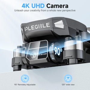 FPV Foldable RC Quadcopter with 3 Batteries, 45 Mins Long Flight Time, Beyond-Range Loss Alert