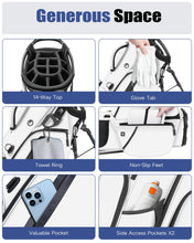 Load image into Gallery viewer, Findway 14 Way Golf Stand Bag [Upgrated Generous Space] Lightweight Golf Bag with Stand, Durable Golf Club Bag with Padded Dual Strap &amp; Rain Cover for Men and Women
