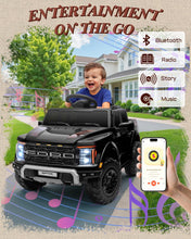 Load image into Gallery viewer, First Ride On 12V Licensed Ford F-150 Raptor Kids Ride on Toy, Ride on Truck with Parent Remote Control  (Black)
