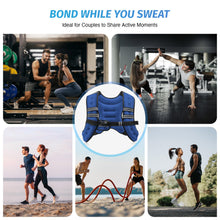 Load image into Gallery viewer, ZELUS Weighted Vest, 6lb/8lb/12lb/16lb/20lb/25lb/30lb Weight Vest with Reflective Stripe for Workout, Strength Training, Running, Fitness, Muscle Building, Weight Loss, Weightlifting, Blue(12 lb)
