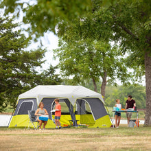 Load image into Gallery viewer, CORE 10 Person Instant Cabin Tent | Large Multi Room Family Pop Up Tent for 2 Minute Camp Setup | Included Storage Pockets for Camping Accessories
