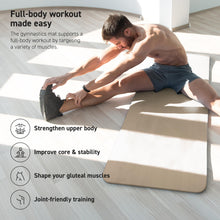 Load image into Gallery viewer, MSPORTS Thick Yoga Mat Premium Non Slip – Extra Comfortable Exercise Mat for Home Workouts, Pilates, Stretching &amp; Gym – Cushioned NBR Foam, Yoga Mat with Strap, for Women &amp; Men (Beige, 74. 5 x 32 x 0.6 in)
