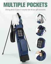 Load image into Gallery viewer, RIOROO Golf Stand Bag, Lightweight Par 3 Golf Bag Holds Up to 7 Clubs with Two Way Dividers Cooler Pocket Shoulder Strap and Multiple Storage Pockets for Men and Women
