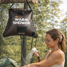 Load image into Gallery viewer, suvast Solar Shower Bag, 4 Gallon/15L, TPU Portable Solar Shower for Camping &amp; Outdoor Cleaning, with Hose and Carry Bag
