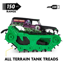 Load image into Gallery viewer, Monster Jam, Official Grave Digger Trax All-Terrain Remote Control Outdoor Vehicle, 1:15 Scale, Kids Toys
