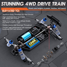 Load image into Gallery viewer, 1/16 Scale 4WD Brushless RC Truck Max 40 MPH Fast RC Cars, All Terrains RC Car with Independent ESC 4X4 Off-Road Semi-Truck
