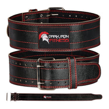 Load image into Gallery viewer, Dark Iron Fitness Genuine Leather Weightlifting Belt - Black
