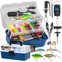 Load image into Gallery viewer, THKFISH Fishing Tackle Box with Tackle Included 400pcs w/Tools Scale
