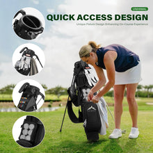 Load image into Gallery viewer, uniHimal Small Par 3 Golf Stand Bag - Lightweight for Pitch &amp; Putt Black
