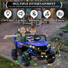 Load image into Gallery viewer, 2 Seater Ride on Car Truck,24V Electric Vehicle Car for Kids 3-8 Years,200W Motors,4 Shock Absorbers, Music Play (Blue)
