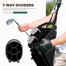 Load image into Gallery viewer, uniHimal Lightweight 7-Way Golf Stand Bag for Men &amp; Women (Black)
