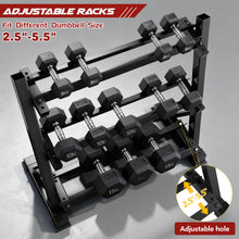 Load image into Gallery viewer, Zlinke 3-Tier Dumbbell Rack Multilevel Weight Storage Organizer for Home Gym -1100LBS (Rack Only)
