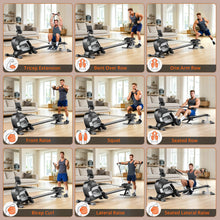 Load image into Gallery viewer, pooboo Rowing Machines for Home - Black-White
