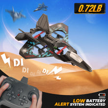 Load image into Gallery viewer, Drones for Kids | 2.4GHZ RC Plane, Remote Control Airplane, RC Helicopter, 360° Flip Fighter Jet Toy with Colorful LED Navigation Light Blue
