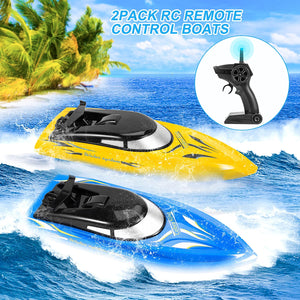 3PACK Remote Control Rc Boat for Kids, 2.4Ghz Control, Whole Body Waterproof, 6 Rechargeable Batteries Summer Water Toys