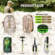 Load image into Gallery viewer, ROCRETA Fishing Backpack with Tackle Boxes,Fishing Lure Kit and Tool
