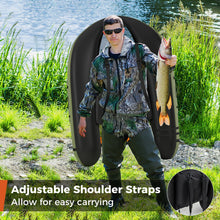 Load image into Gallery viewer, Goplus Inflatable Float Tube, Fishing Belly Boat w/Paddle, Flippers, Fish Ruler, Pump, Storage Bag, Adjustable Straps, 350LBS Load Capacity (Green, W/Rod Holder)

