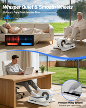Load image into Gallery viewer, UMAY Under Desk Elliptical Machine, Electric Eclipse Leg Exerciser While Sitting for Seniors with 12 Speeds, Foot Peddler Exercise Machine, Manual &amp; Auto Mode, Seated Pedal Exerciser for Home Office
