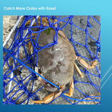 Load image into Gallery viewer, Crab Ring Trap – Collapsible Crab Net with 100ft Rope, Bait Bag, Clip &amp; Ruler – 6 Pieces Portable Crab Trap for Easy Storage – Durable Grid Design for Dock &amp; Pier Crabbing

