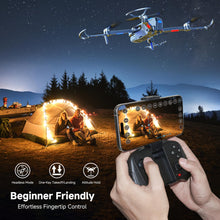 Load image into Gallery viewer, FPV Foldable RC Quadcopter with Propeller Guards, 2 Batteries, 1500mAh, 130° Lens, WiFi, Voice Control, Gesture Photography
