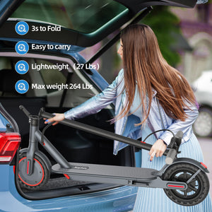 Electric Scooter Adults, Powerful 350W E-Scooter, Max 19 Mph & 19-23 Miles Range Scooters, Folding Scooters with 8.5" Solid Tires