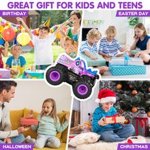 Load image into Gallery viewer, Remote Control Car, 2.4Ghz All Terrain Pony Monster Truck Toys, RC Truck with Music, 3 Lighting Effects, 360 Stunt (Pink)
