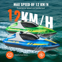 Load image into Gallery viewer, RC Boat for Kids, 2Pack Remote Control Boat for Pools &amp; Lakes, Racing Boat with LED Light &amp; 4 Rechargeable Batteries, Adults Boys &amp; Girls
