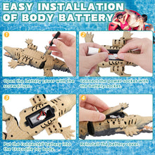 Load image into Gallery viewer, RC Crocodile Boat,2.4GHz Alligator with Glowing Eyes, RC High Simulation Crocodile RC Boat Lake &amp; Pool Toy, USB Rechargeable
