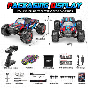 1:10 68+ KMH Brushless RC Cars for Adults, High Speed Remote Control Car Boys, 4X4 All Terrains Waterproof Off Road