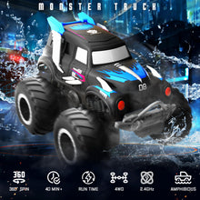Load image into Gallery viewer, Remote Control Monster Truck - Amphibious Remote Control Car for Kids, All Terrain 4WD Off-Road RC Trucks with 2 Rechargeable Batteries
