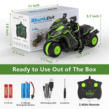 Load image into Gallery viewer, Remote Control Motorcycle, 360° Spinning Wheel RC Stunt Motocross Toys, High Speed Riding Model with Rechargeable Battery
