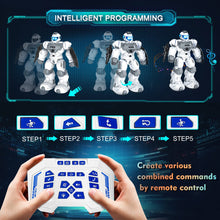 Load image into Gallery viewer, Toys for 6-10 Year Old Boys Girls, Rechargeable Remote Control Robot Toy, Intelligent Programmable RC Robot with 2.4GHz Gesture Sensing
