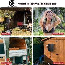 Load image into Gallery viewer, CAMPLUX 1.32 GPM Portable Water Heater, 5L Tankless Water Heater Propane Outdoor, AY132B, Black
