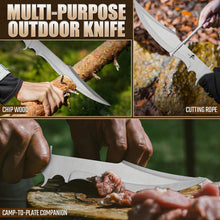 Load image into Gallery viewer, Purple Dragon D2 Steel Fixed Blade Hunting Knife with Sheath, Gifts for Men
