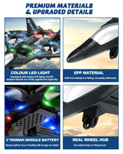 Load image into Gallery viewer, RC Jet Aircrafts for Boys and Girls,  with LED Lights 360° Flip, 3 Rechargeable Batteries Toys for Christmas
