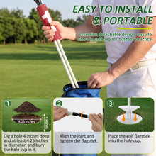 Load image into Gallery viewer, 6 Pack Golf Flagstick &amp; Hole Cup Set, 3ft Mini Putting Green Pin Flag
