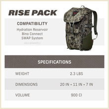 Load image into Gallery viewer, Badlands Rise Pack - Treestand and Saddle Hunting Backpack, Approach FX
