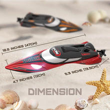 Load image into Gallery viewer, Large RC Boat, 18 inch Big Remote Control Boat for Adults, 35KMH Fast Speed RC Boat for Lake Ocean, Ideal Gifts for Kids Boy - TX125 Red

