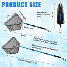 Load image into Gallery viewer, Windyun 3 Pcs Fishing Cast Net with Heavy Duty Sinker Portable Folded Lobster Crab Trap Fishing Net with Long Robust Telescopic Handle Freshwater Saltwater Bait Fishing Accessories (6 Ft)
