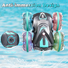 Load image into Gallery viewer, Amphibious RC Car for Kids Ages 8-13 – 2-in-1 Waterproof Remote Control Car &amp; Boat with 360° Spins, Flips, LED Wheels
