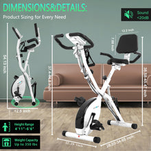 Load image into Gallery viewer, BARWING Folding Exercise Bike, Foldable Upright Stationary Bike for Home Gym, 350LB Capacity
