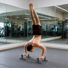 Load image into Gallery viewer, 1 Pair Wooden Parallettes Push Up Bars for Men, Strength Training Pushup Stands Handles for Home Calisthenics
