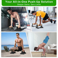 Load image into Gallery viewer, SELEWARE Wood Push Up Bars, Pushup Stands with Wood Handles &amp; Heavy-Duty Steel Bracket, Non-Slip Lion Design Base Parallettes Bars for Calisthenics, Handstand &amp; Strength Training, Supports 600lbs
