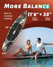 Load image into Gallery viewer, iTAOSTAR Novelty N01BP 11'6" x 35" Inflatable Stand Up Paddle Board with Seat- Stable SUP Board for Family - Portable Paddleboard for Yoga, Surfing, Fishing - Includes Full Accessories Kit
