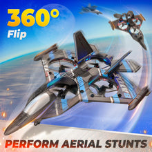 Load image into Gallery viewer, Drones for Kids | 2.4GHZ RC Plane, Remote Control Airplane, RC Helicopter, 360° Flip Fighter Jet Toy, Toys, Blue
