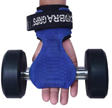 Load image into Gallery viewer, Cobra Grips Weight Lifting Gloves with Adjustable Neoprene Padded Wrist Wraps - (PRO Blue Sway Leather)
