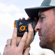 Load image into Gallery viewer, Maven RFZ.1 6-12x21 Laser Rangefinder – 5–4500 Yard Distance Measurement, Variable Zoom Monocular, Angle Compensation, Long Range Hunting &amp; Shooting Optic (Grey/Orange)
