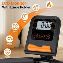 Load image into Gallery viewer, Recumbent Exercise Bike for Home Use, Quiet Recumbent Stationary Bikes , Supports 400LB-Orange/Black
